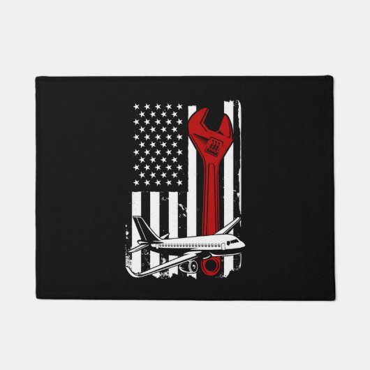 Vliegtuigmachine, mechanisch deurmat (Voorkant)