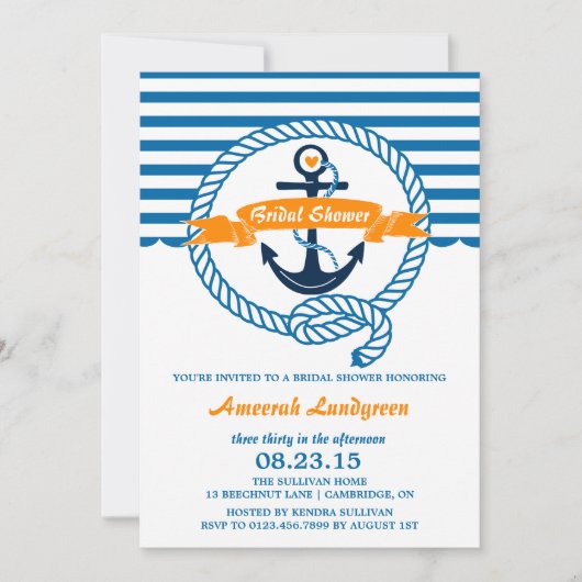 Vliegtuigmakerij en Oranje auditieve douche-uitnod Kaart (Voorkant)