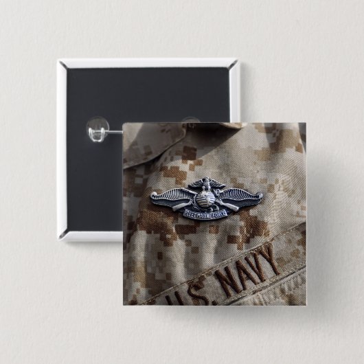 Vliegtuigmakerij Vierkante Button 5,1 Cm (Voorkant /achterkant)