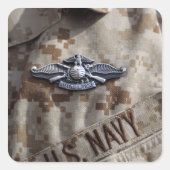 Vliegtuigmakerij Vierkante Sticker (Voorkant)