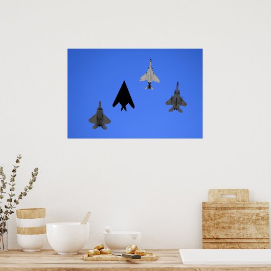 Vliegtuigmakersformatie Poster (Keuken)