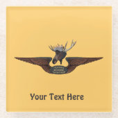 Vliegtuigmakrelen Glazen Onderzetter (Voorkant)