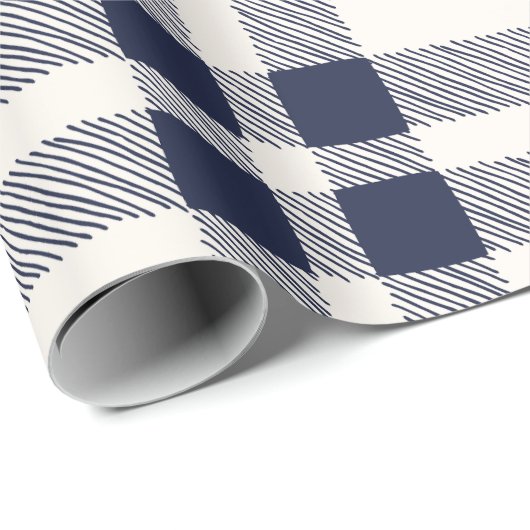 Vliegtuigmarinier met witte hand getrokken land cadeaupapier (Rol Hoek)