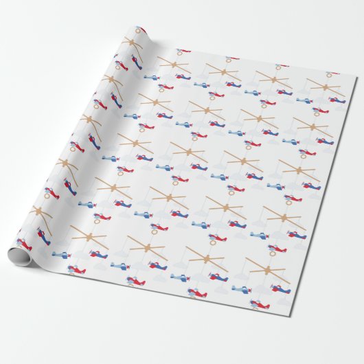 Vliegtuigmobiel Cadeaupapier (Uitgerold)