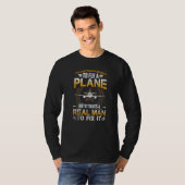 Vliegtuigmochanische vaste Mannen T-shirt (Voorkant volledig)