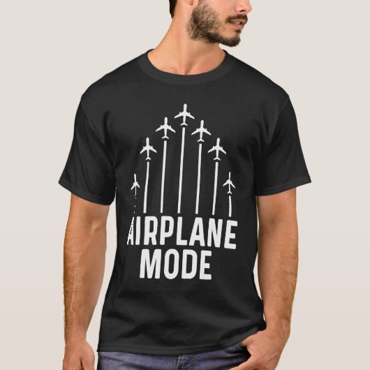 VliegtuigMode Pilot Airplane Plane Aviation 28 T-shirt (Voorkant)