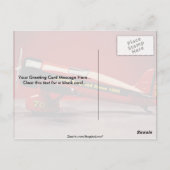  vliegtuigmodel briefkaart (Achterkant)
