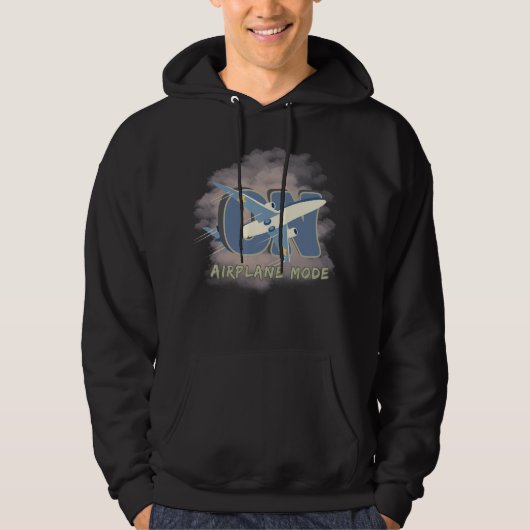 Vliegtuigmodus AAN – Grappige Reis Hoodie (Voorkant)