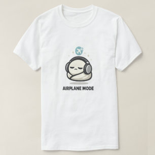 Vliegtuigmodus Aan - Schattig Vermoeid Karakter Ho T-shirt