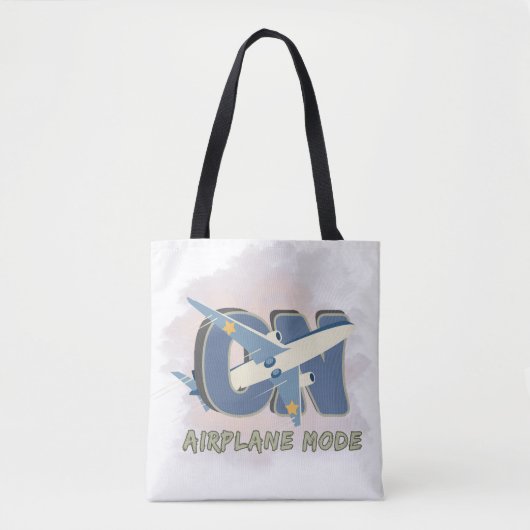 Vliegtuigmodus Geactiveerd - Grappige Reis Tote Bag (Voorkant)