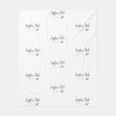 Vliegtuigmodus met hart in zwart fleece deken (Voorkant)