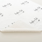 Vliegtuigmodus met hart in zwart sherpa deken (3/4)