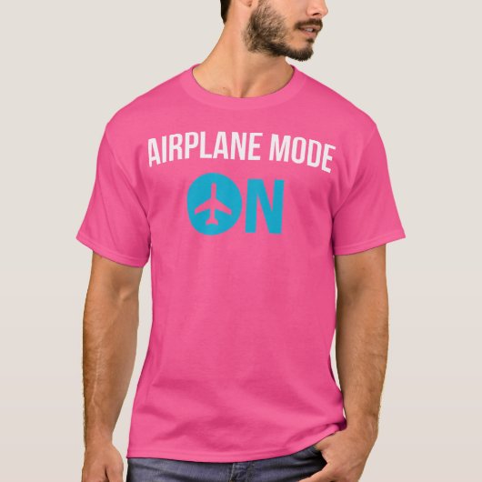 Vliegtuigmodus op Cool Vacation Funny T-shirt (Voorkant)