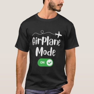 Vliegtuigmodus op piloot vliegen grappige reizen l t-shirt