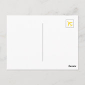 Vliegtuigmodus Oranje geel roze piloot reizen Briefkaart (Achterkant)