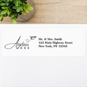 Vliegtuigmodus, Reizen, Minimalistisch Script, Luc Etiket