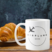 Vliegtuigmodus, Reizen, Minimalistisch Script, Luc Koffiemok