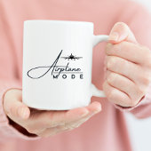 Vliegtuigmodus, Reizen, Minimalistisch Script, Luc Koffiemok