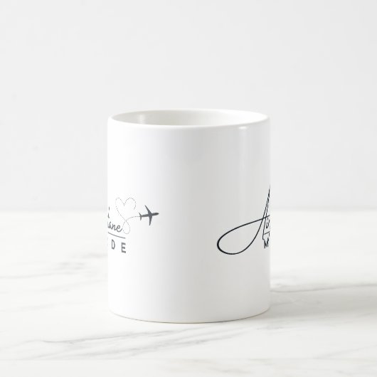 Vliegtuigmodus, Reizen, Minimalistisch Script, Luc Koffiemok (Center)