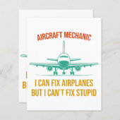 Vliegtuigmonteur ik kan vliegtuigen repareren, maa (Voorkant / Achterkant)