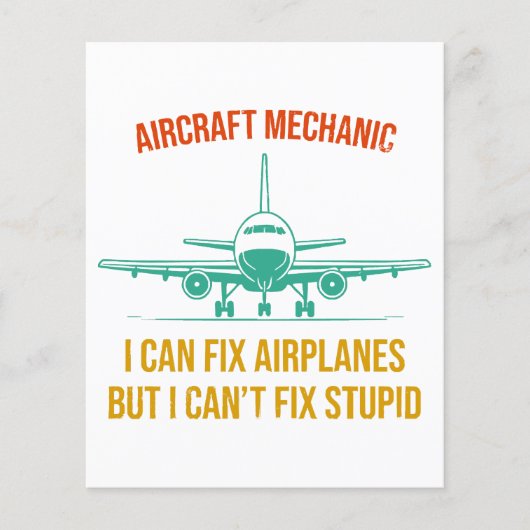 Vliegtuigmonteur ik kan vliegtuigen repareren, maa (Voorkant)