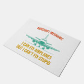 Vliegtuigmonteur ik kan vliegtuigen repareren, maa deurmat (Schuin)