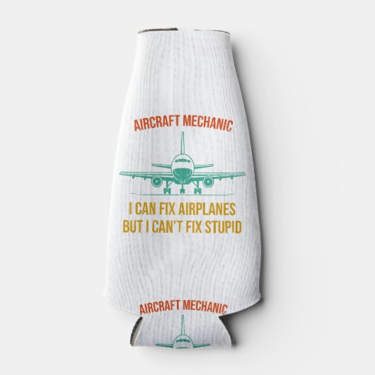 Vliegtuigmonteur ik kan vliegtuigen repareren, maa flesjeskoeler (Voorkant)