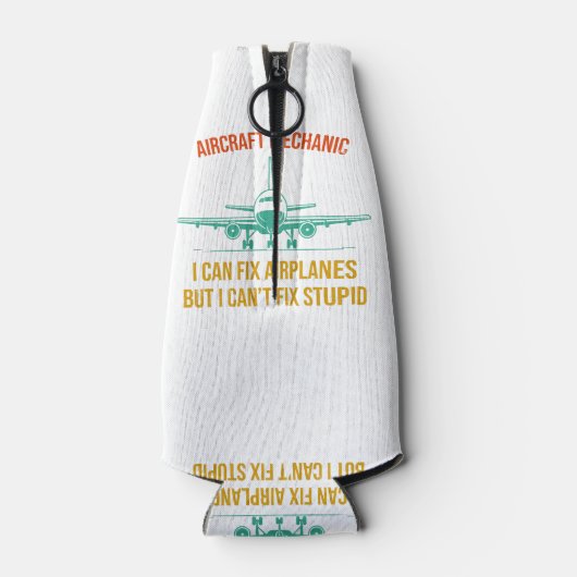 Vliegtuigmonteur ik kan vliegtuigen repareren, maa flesjeskoeler (Achterkant)