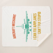 Vliegtuigmonteur ik kan vliegtuigen repareren, maa sherpa deken (Voorkant (horizontaal))