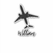 Vliegtuignaamplaatje (Bagage) koffer Sticker (Voorkant)