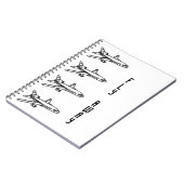 Vliegtuignotebook wegvliegen notitieboek (Linkerzijde)