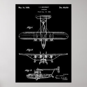 Vliegtuigoctrooi Poster