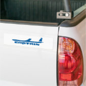 vliegtuigontwerp kapitein bumpersticker (Op Truck)