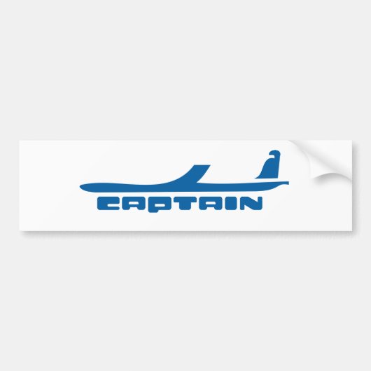 vliegtuigontwerp kapitein bumpersticker (Voorkant)
