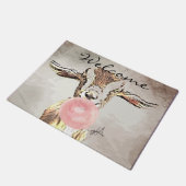 Vliegtuigoorkonde hoort thuis bij Bubblegum welkom Deurmat (Schuin)