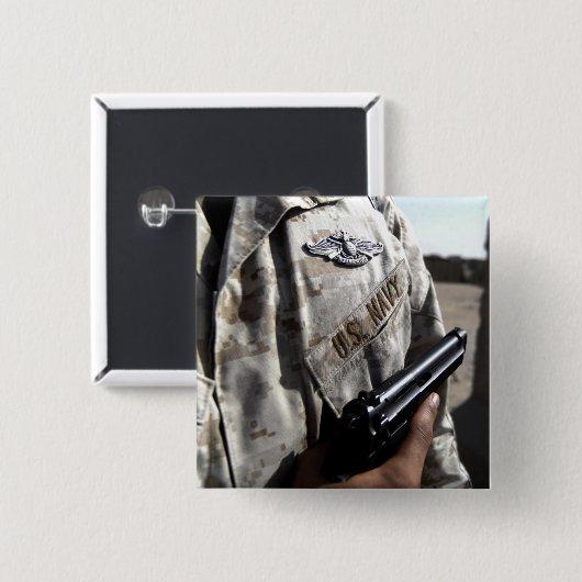Vliegtuigoorlogvoering Vierkante Button 5,1 Cm (Voorkant /achterkant)