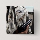 Vliegtuigoorlogvoering Vierkante Button 5,1 Cm (Voorkant)