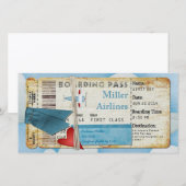 Vliegtuigpartij die instapkaart uitvoert (Voorkant / Achterkant)