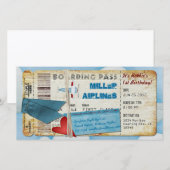 Vliegtuigpartij die instapkaart uitvoert (Voorkant / Achterkant)