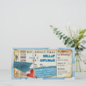 Vliegtuigpartij die instapkaart uitvoert (Staand voorkant)