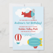 Vliegtuigpartij — Uitnodiging (Voorkant)