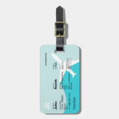 Vliegtuigpassagiers Bagagelabel (Voorkant verticaal)