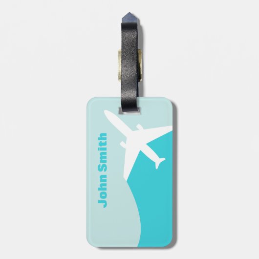 Vliegtuigpassagiers Bagagelabel (Achterkant verticaal)