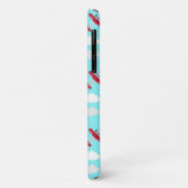 Vliegtuigpatroon op blauw Case-Mate iPhone case (Achterkant/links)