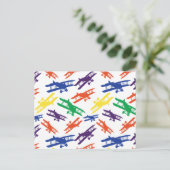  vliegtuigpatroon voor primaire kleuren briefkaart (Staand voorkant)