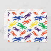  vliegtuigpatroon voor primaire kleuren briefkaart (Voorkant / Achterkant)
