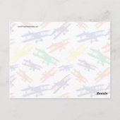  vliegtuigpatroon voor primaire kleuren briefkaart (Achterkant)