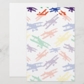  vliegtuigpatroon voor primaire kleuren briefpapier (Voorkant / Achterkant)