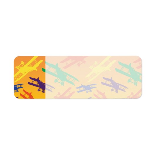  vliegtuigpatroon voor primaire kleuren etiket (Voorkant)