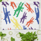  vliegtuigpatroon voor primaire kleuren theedoek (Gevouwen)